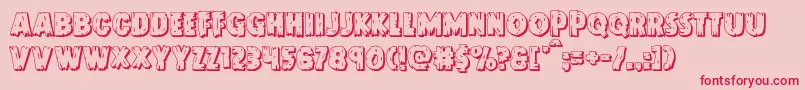 Doktermonstro3D Font – Red Fonts on Pink Background