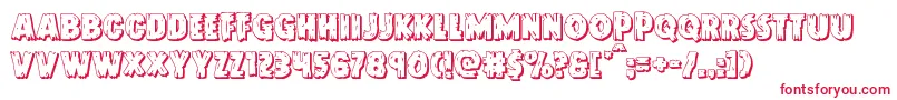 Doktermonstro3D Font – Red Fonts on White Background