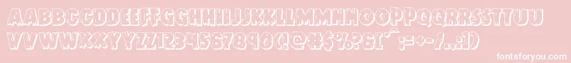 Doktermonstro3D Font – White Fonts on Pink Background