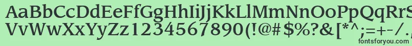 フォントAdvisorMediumSsiMedium – 緑の背景に黒い文字