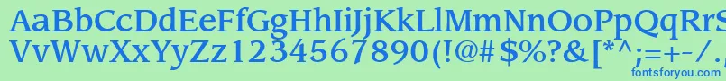 AdvisorMediumSsiMedium Font – Blue Fonts on Green Background