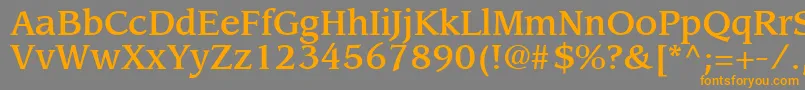 AdvisorMediumSsiMedium Font – Orange Fonts on Gray Background
