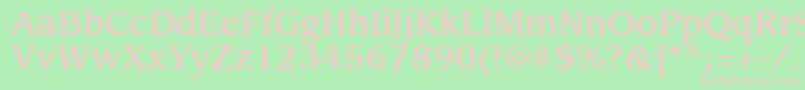 AdvisorMediumSsiMedium Font – Pink Fonts on Green Background