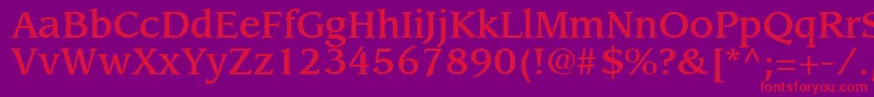 AdvisorMediumSsiMedium Font – Red Fonts on Purple Background