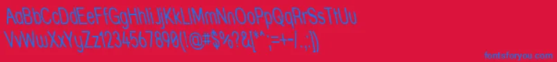 Strthrit Font – Blue Fonts on Red Background