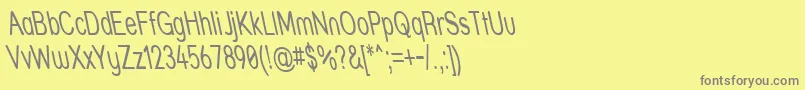 Strthrit Font – Gray Fonts on Yellow Background