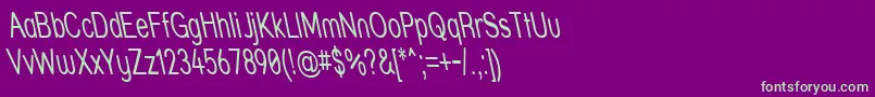 Strthrit Font – Green Fonts on Purple Background