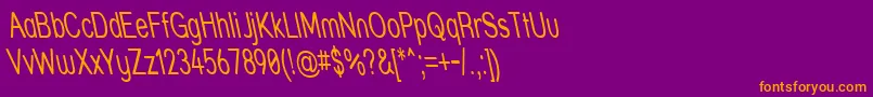 Strthrit Font – Orange Fonts on Purple Background