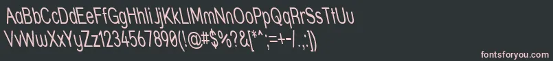 Strthrit Font – Pink Fonts on Black Background