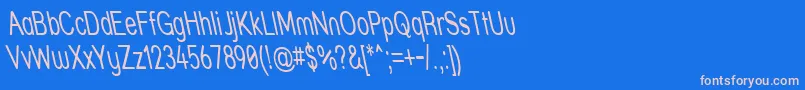 Strthrit Font – Pink Fonts on Blue Background