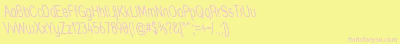 Strthrit Font – Pink Fonts on Yellow Background