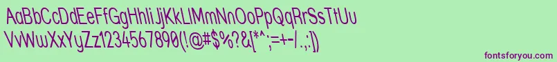 Strthrit Font – Purple Fonts on Green Background