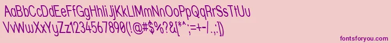 Strthrit Font – Purple Fonts on Pink Background