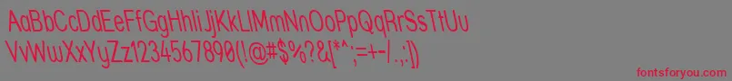 Strthrit Font – Red Fonts on Gray Background