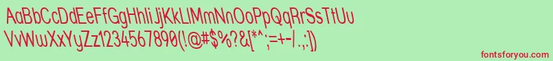 Strthrit Font – Red Fonts on Green Background