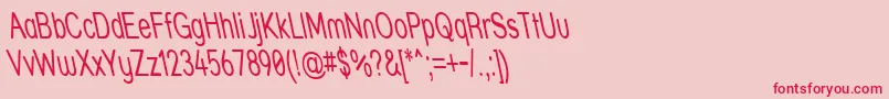 Strthrit Font – Red Fonts on Pink Background