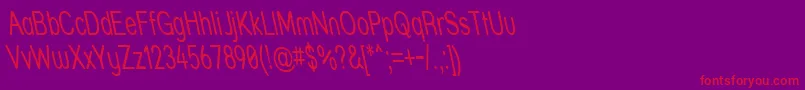 Strthrit Font – Red Fonts on Purple Background