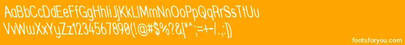 フォントStrthrit – オレンジの背景に白い文字