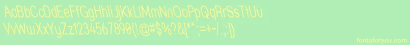 Strthrit Font – Yellow Fonts on Green Background