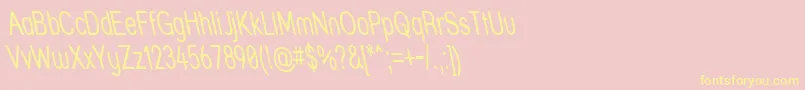 Strthrit Font – Yellow Fonts on Pink Background