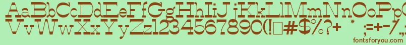 Alfredo Font – Brown Fonts on Green Background