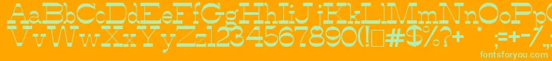 Alfredo Font – Green Fonts on Orange Background