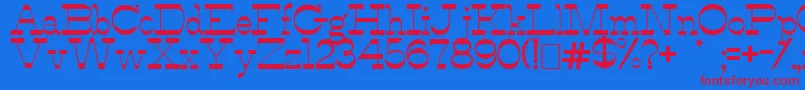 Alfredo Font – Red Fonts on Blue Background