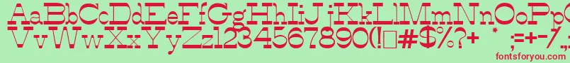 Alfredo Font – Red Fonts on Green Background