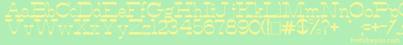 Alfredo Font – Yellow Fonts on Green Background