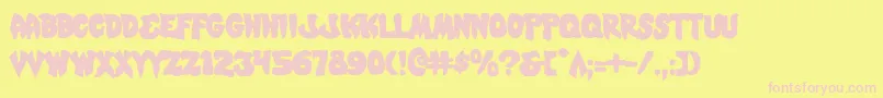 Mysticsingler Font – Pink Fonts on Yellow Background