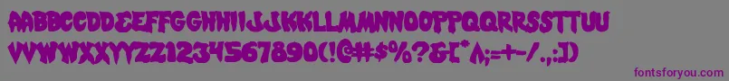 Шрифт Mysticsingler – фиолетовые шрифты на сером фоне