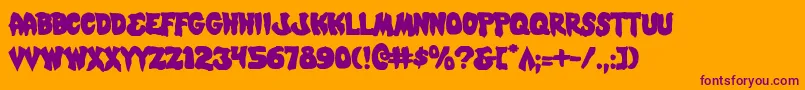 Mysticsingler Font – Purple Fonts on Orange Background