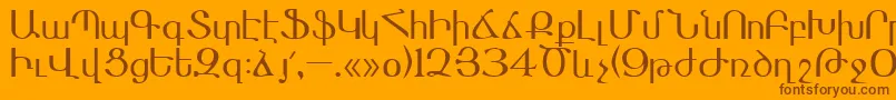 Masis Font – Brown Fonts on Orange Background