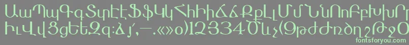 Weitere Informationen zur Masis-Schriftart Masis-Schriftart – Grüne Schriften auf grauem Hintergrund