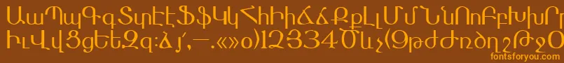 Masis Font – Orange Fonts on Brown Background