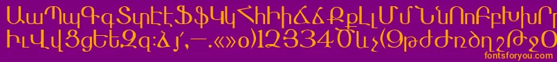 Masis Font – Orange Fonts on Purple Background