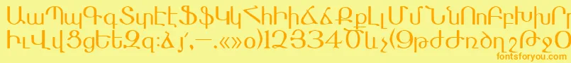 Masis Font – Orange Fonts on Yellow Background