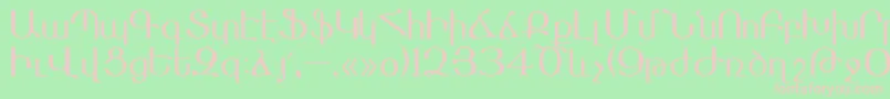 Masis Font – Pink Fonts on Green Background