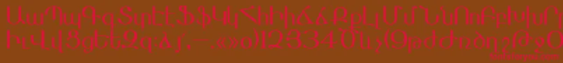 Masis Font – Red Fonts on Brown Background