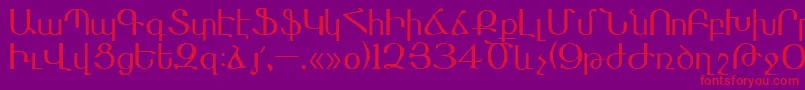 Masis Font – Red Fonts on Purple Background