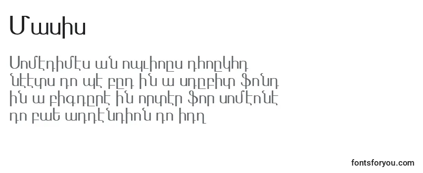 Schriftart Masis