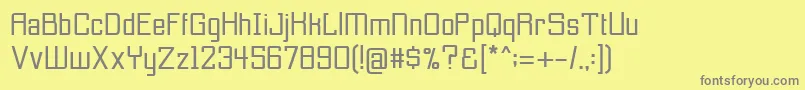 フォントEtobicoke – 黄色の背景に灰色の文字