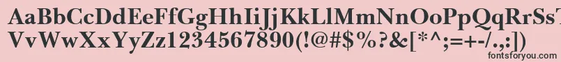 BaskervilleGreekBold Font – Black Fonts on Pink Background