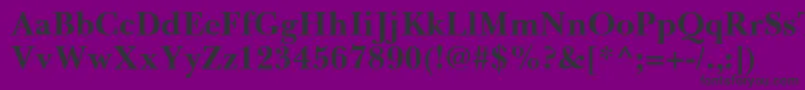 fuente BaskervilleGreekBold – Fuentes Negras Sobre Fondo Morado