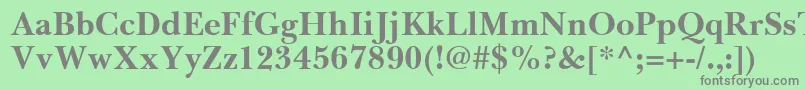 BaskervilleGreekBold Font – Gray Fonts on Green Background