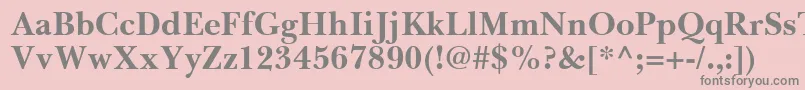 BaskervilleGreekBold Font – Gray Fonts on Pink Background