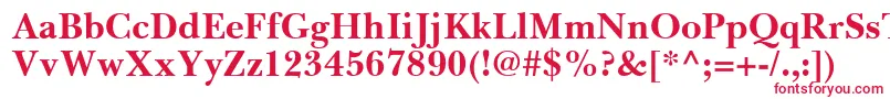 BaskervilleGreekBold Font – Red Fonts on White Background