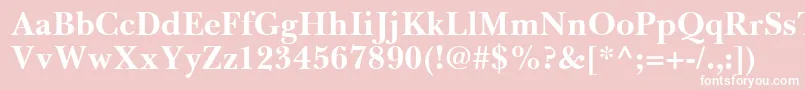 BaskervilleGreekBold Font – White Fonts on Pink Background