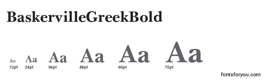 BaskervilleGreekBold Font Sizes