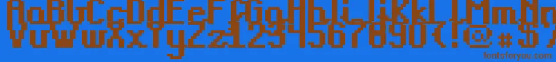 TeachersPetBold Font – Brown Fonts on Blue Background